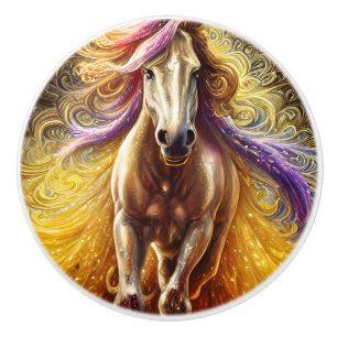 Beautiful Horse Ceramic Knob