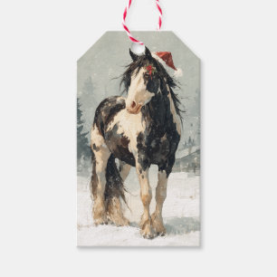 Beautiful Horse Christmas Gift Tag