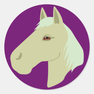 Beautiful Horse Classic Round Sticker