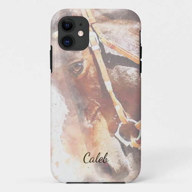 Beautiful Horse  Customise Name Case-Mate iPhone Case (Back)