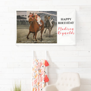 Beautiful Horse Delights Owners in Classic Race Banner