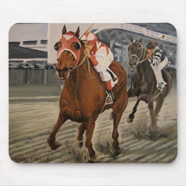 Beautiful Horse Delights Owners in Classic Race Mouse Mat (Front)