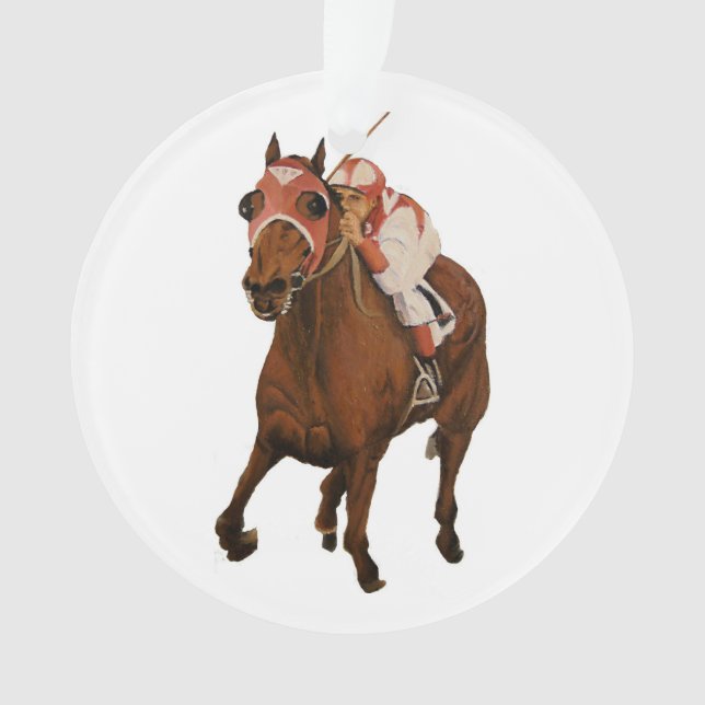 Beautiful Horse Delights Owners in Classic Race Ornament (Front)
