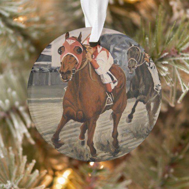 Beautiful Horse Delights Owners in Classic Race Ornament (Tree)