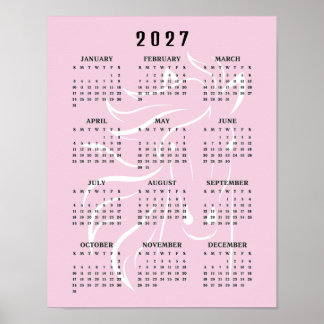 Beautiful Horse Design 2027 Wall Calendar Poster