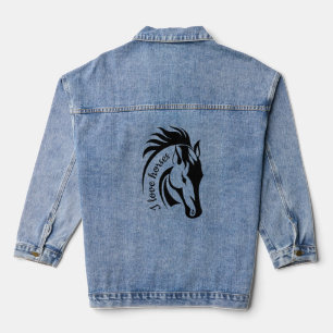 Beautiful Horse Design Denim Jacket