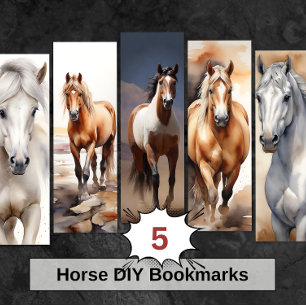 Beautiful Horse DIY Bookmarks
