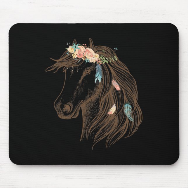 Beautiful Horse Hand Drawn  Art For Animal Lovers  Mouse Mat (Front)