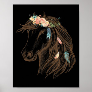 Beautiful Horse Hand Drawn Art For Animal Lovers Poster