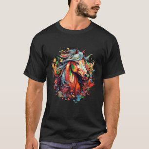 beautiful horse illustration Autumn wild Idea Crea T-Shirt
