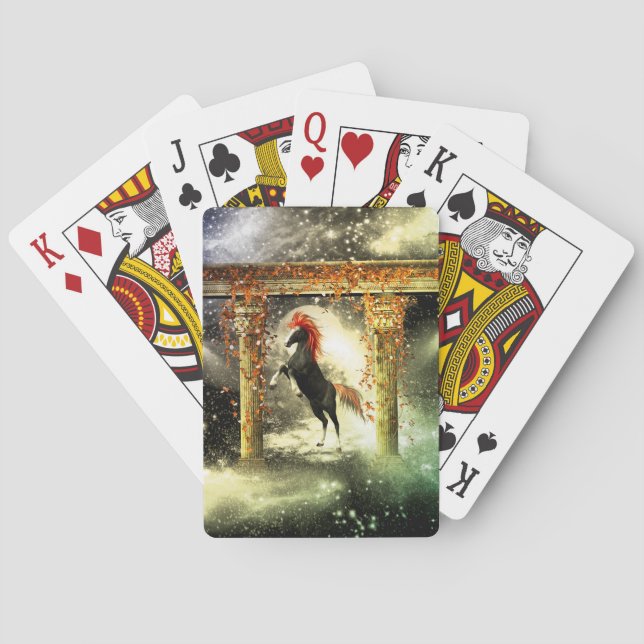 Beautiful horse in the universe playing cards (Back)