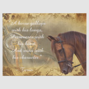 Beautiful Horse Inspirational Quote Tissue Paper