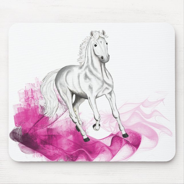 beautiful horse motif, mouse pad (Front)