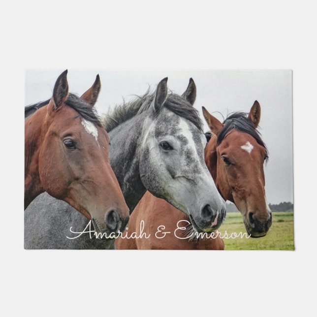 Beautiful Horse Personalised Doormat (Front)