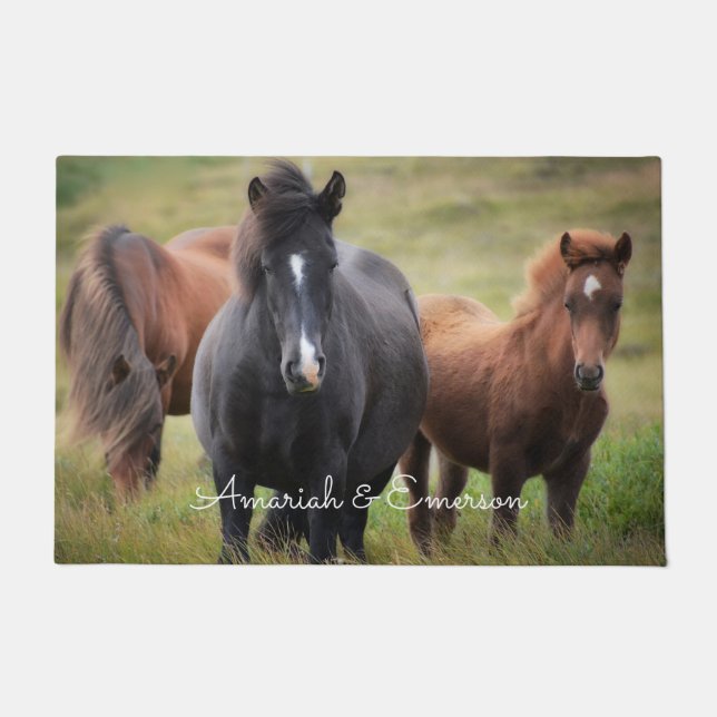 Beautiful Horse Personalised Doormat (Front)