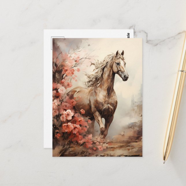beautiful horse postcard (Front/Back In Situ)