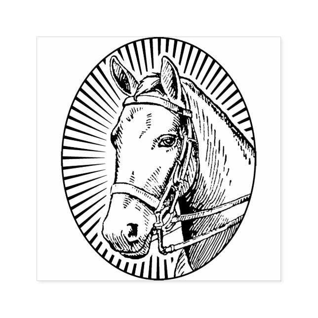 Beautiful Horse Rubber Stamp (Imprint)
