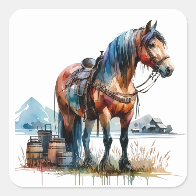 Beautiful Horse Stickers (Front)