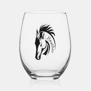 Beautiful Horse Thermal Wine Glass