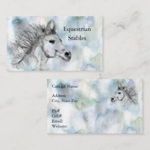 Beautiful Horse Trainer Breeder Farrier Boarder Bu Business Card