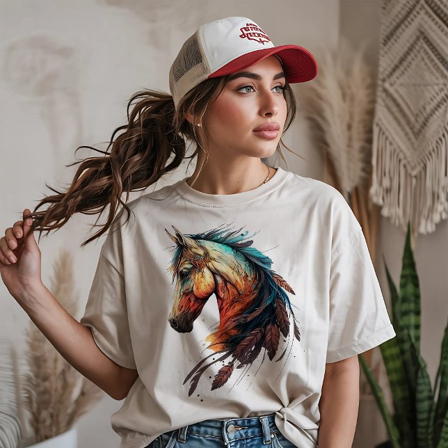 Beautiful Horse with Feathers T-Shirt (Creator Uploaded)