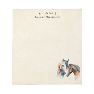 Beautiful Horses Western Boho Style Notepad