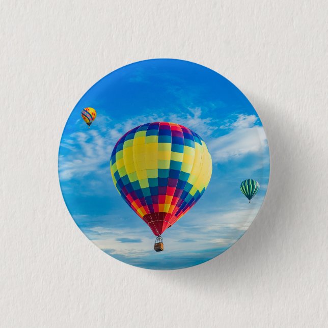 Beautiful Hot Air Balloons 3 Cm Round Badge (Front)