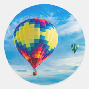 Beautiful Hot Air Balloons Classic Round Sticker