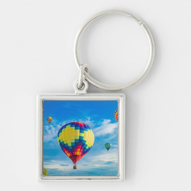 Beautiful Hot Air Balloons Key Ring (Front)