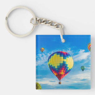 Beautiful Hot Air Balloons Key Ring
