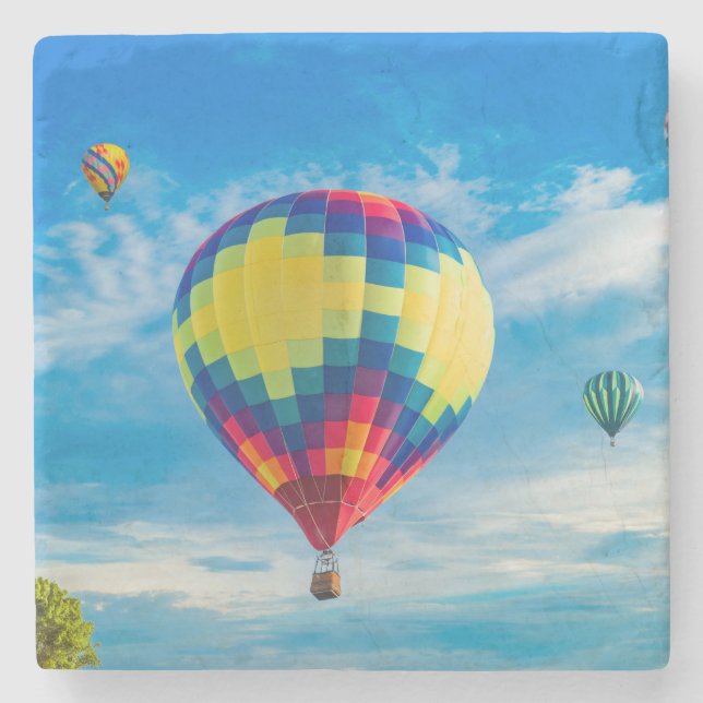 Beautiful Hot Air Balloons Stone Coaster (Front)