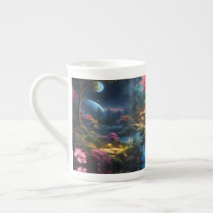 Beautiful House and Gardens in a Magical Land Bone China Mug