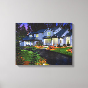 Beautiful House Canvas Painting Print