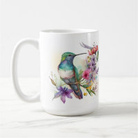 Beautiful Humming Bird and Flowers