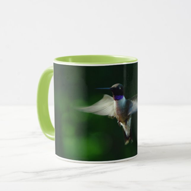 Beautiful Hummingbird in Flight Art Mug (Front Left)