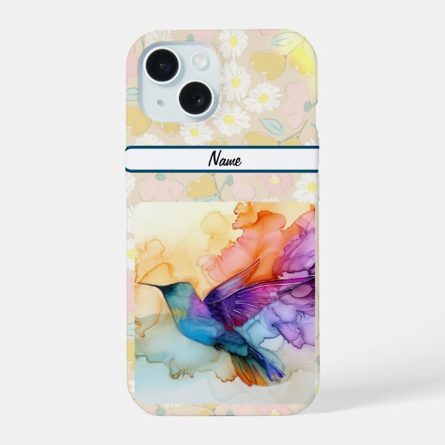 Beautiful Hummingbird iPhone 15 Case (Back)