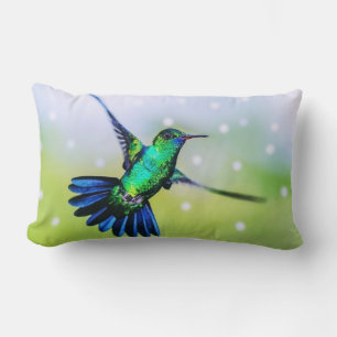 Beautiful Hummingbird Lumbar Cushion