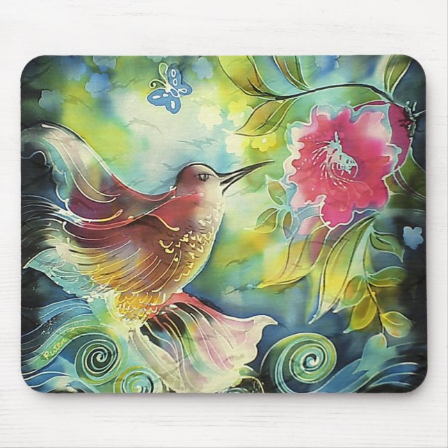 Beautiful Hummingbird Mouse Mat (Front)