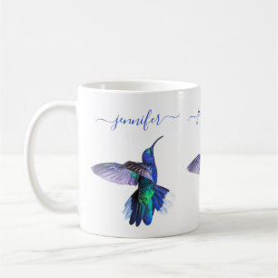 Beautiful Hummingbird Personalised Name Coffee Mug
