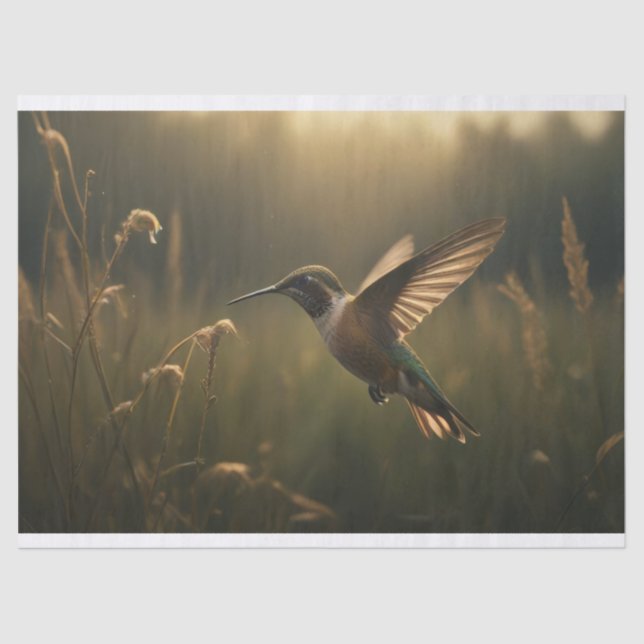 Beautiful hummingbird tissue paper (Front)