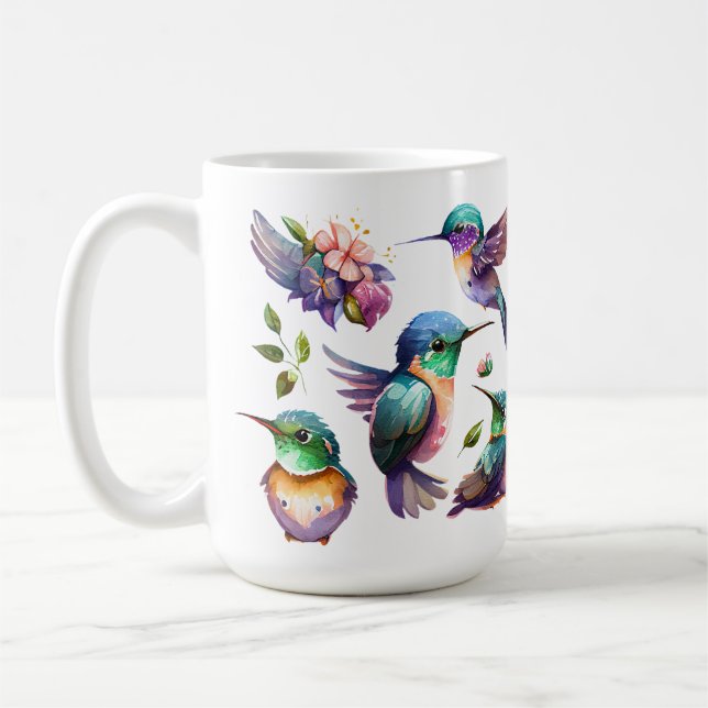 Beautiful Hummingbirds for Bird Lovers on  Coffee Mug (Left)