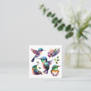 Beautiful Hummingbirds for Bird Lovers on  Square Business Card