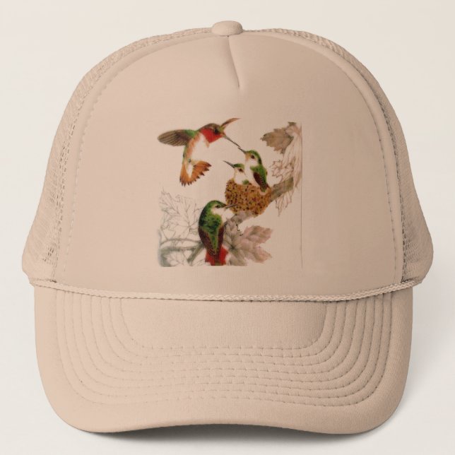 Beautiful Hummingbirds Photo Trucker Hat (Front)