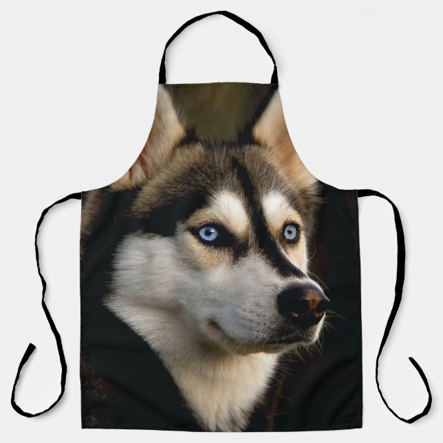 Beautiful Husky Throw Pillow Apron (Front)