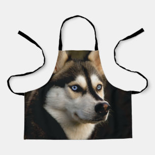Beautiful Husky Throw Pillow Apron