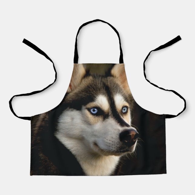 Beautiful Husky Throw Pillow Apron (Front)
