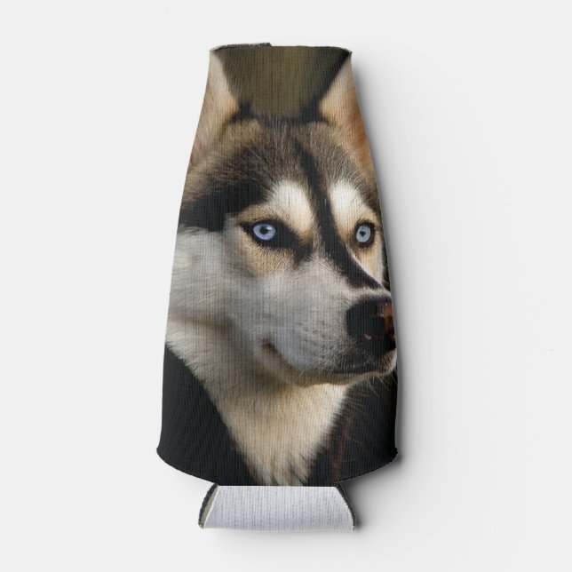 Beautiful Husky Throw Pillow Bottle Cooler (Front)
