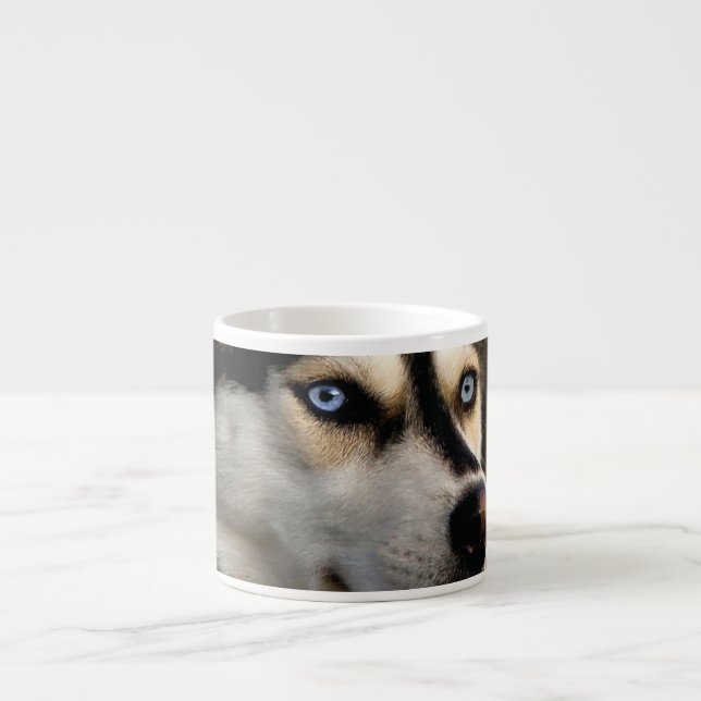 Beautiful Husky Throw Pillow Espresso Cup (Front)