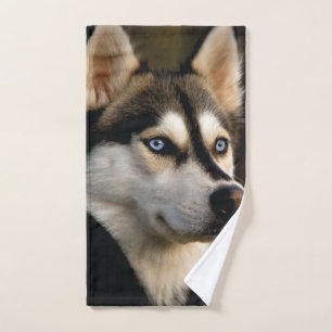 Beautiful Husky Throw Pillow Hand Towel