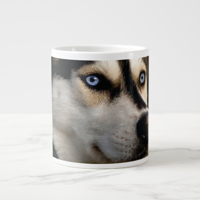 Beautiful Husky Throw Pillow Large Coffee Mug (Front)